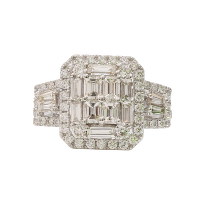 18ct White Gold Diamond Dress Ring