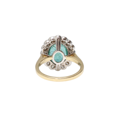 14ct Yellow Gold Emerald and Diamond Ring