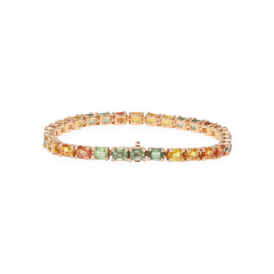 18ct Rose Sapphire and Diamond Bracelet