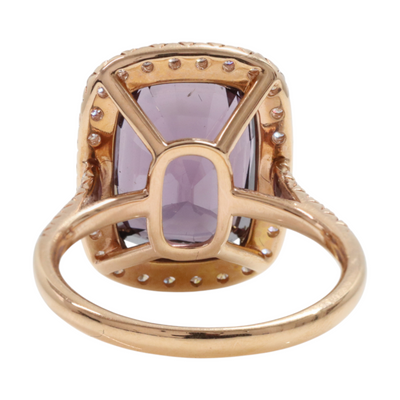 Burma (NO HEAT) Spinel and Diamond Ring