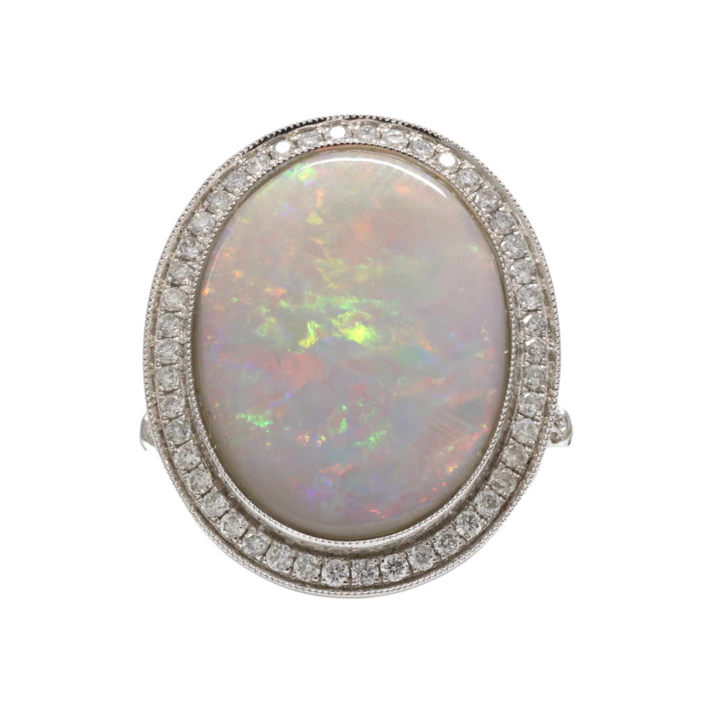 Ethiopean Opal and Diamond Ring