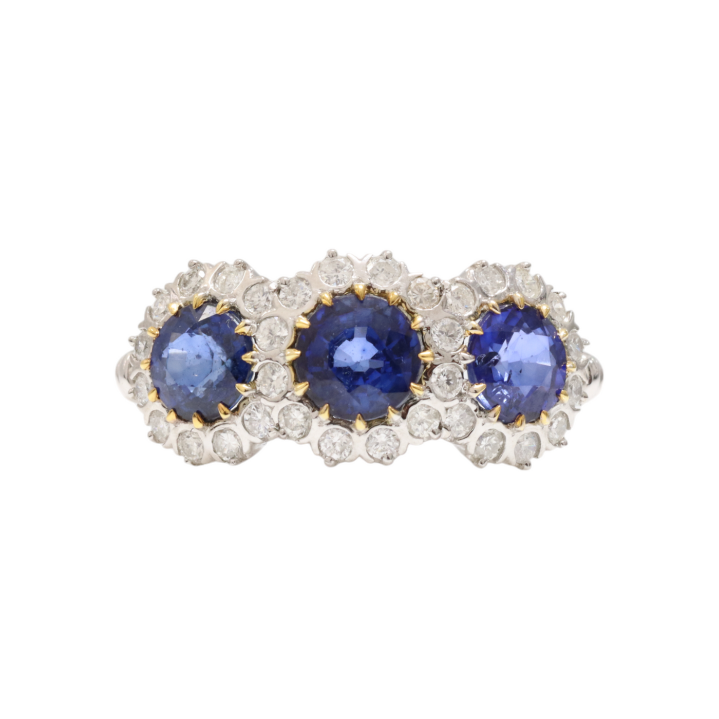 Platinum Trilogy Sapphire and Diamond Ring