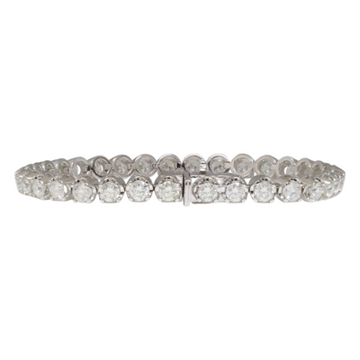 18ct White Gold Natural Diamond tennis bracelet