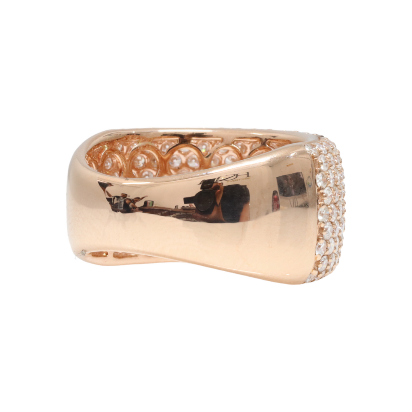 18ct Rose Gold Pavé Diamond Eternity