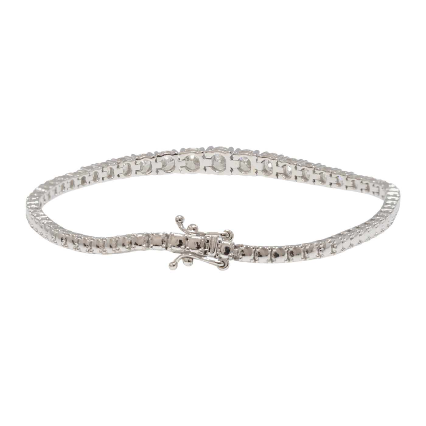 18ct White Gold Natural Diamond Tennis bracelet