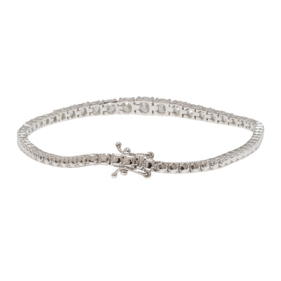 18ct White Gold Natural Diamond Tennis bracelet