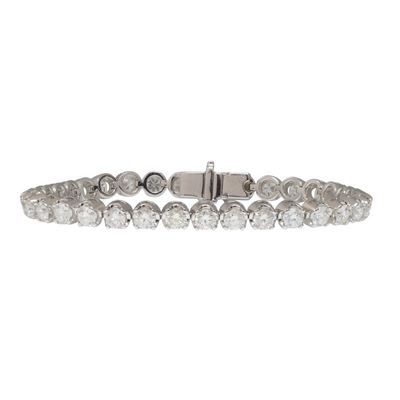 18ct White Gold Natural Diamond tennis bracelet