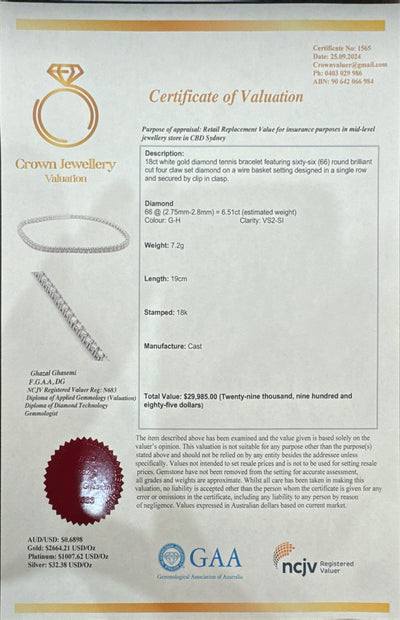 18ct White Gold Diamond Bracelet