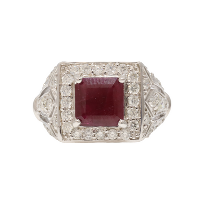 Ruby and Diamond Ring in 18ct WG