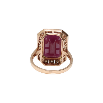 14ct rose Ruby and Diamond Ring