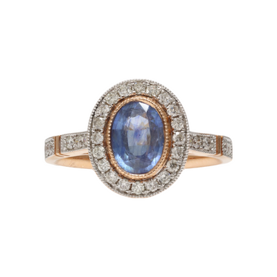Sapphire and Diamond in 18ct Rose Gold