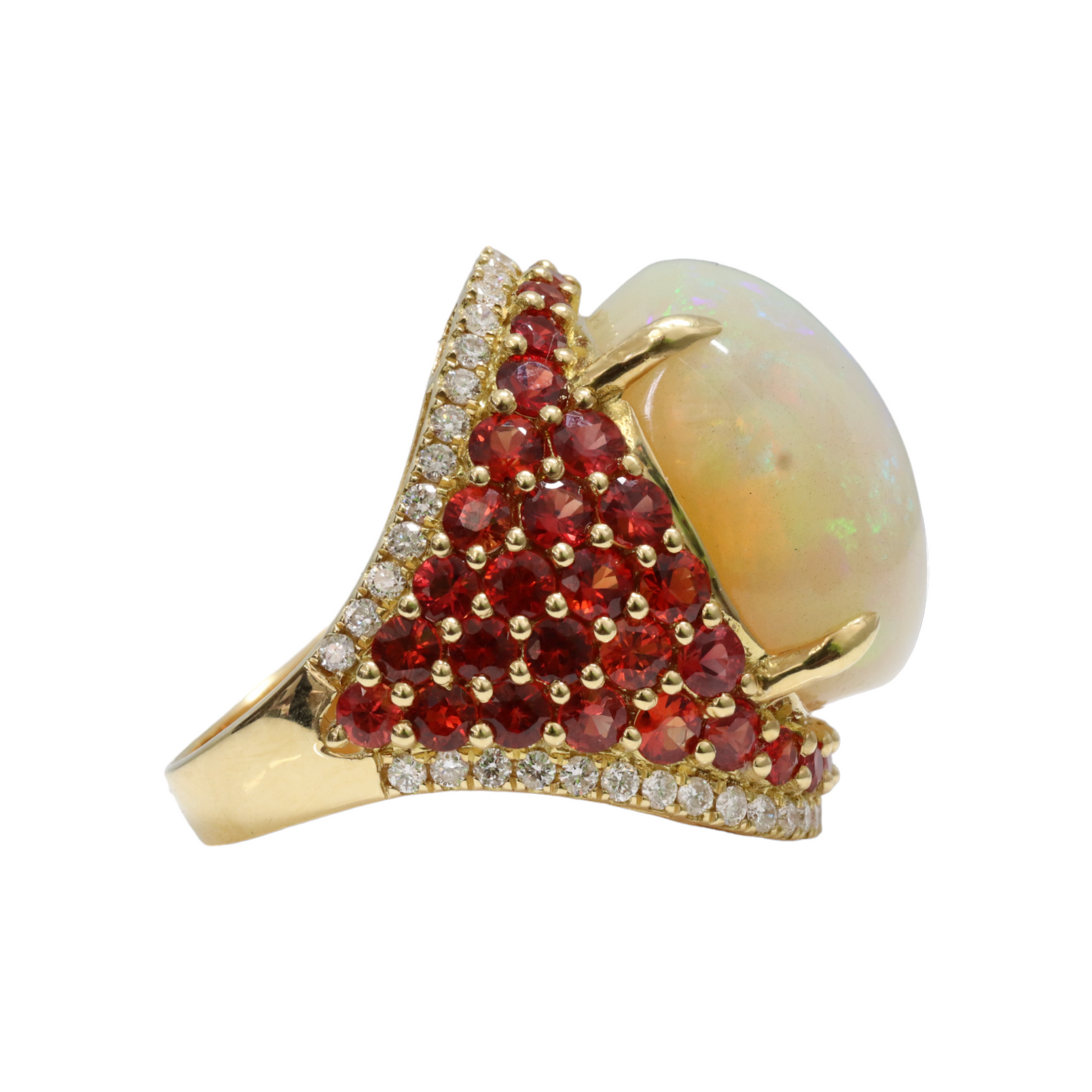 Opals, Sapphire , Diamonds in 18ct Yellow Gold