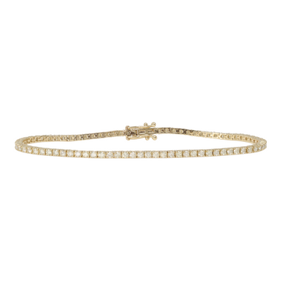 1.87ct YG Diamond Tennis Bracelet in 14ct