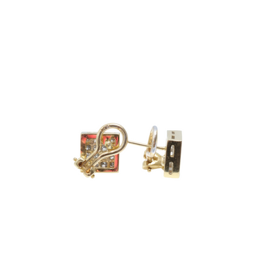 14ct Yellow Gold Diamond Earrings