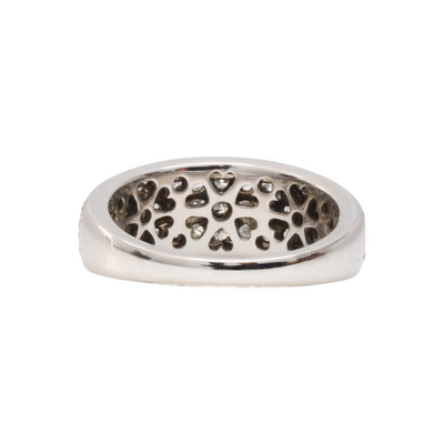 18ct White Gold Diamond Dome Ring