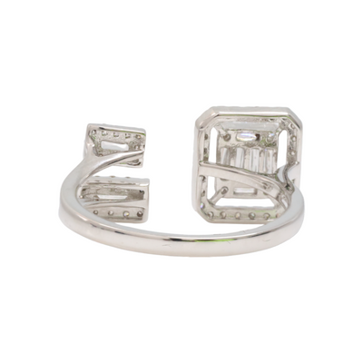 Open face Diamond Ring in 18ct WG