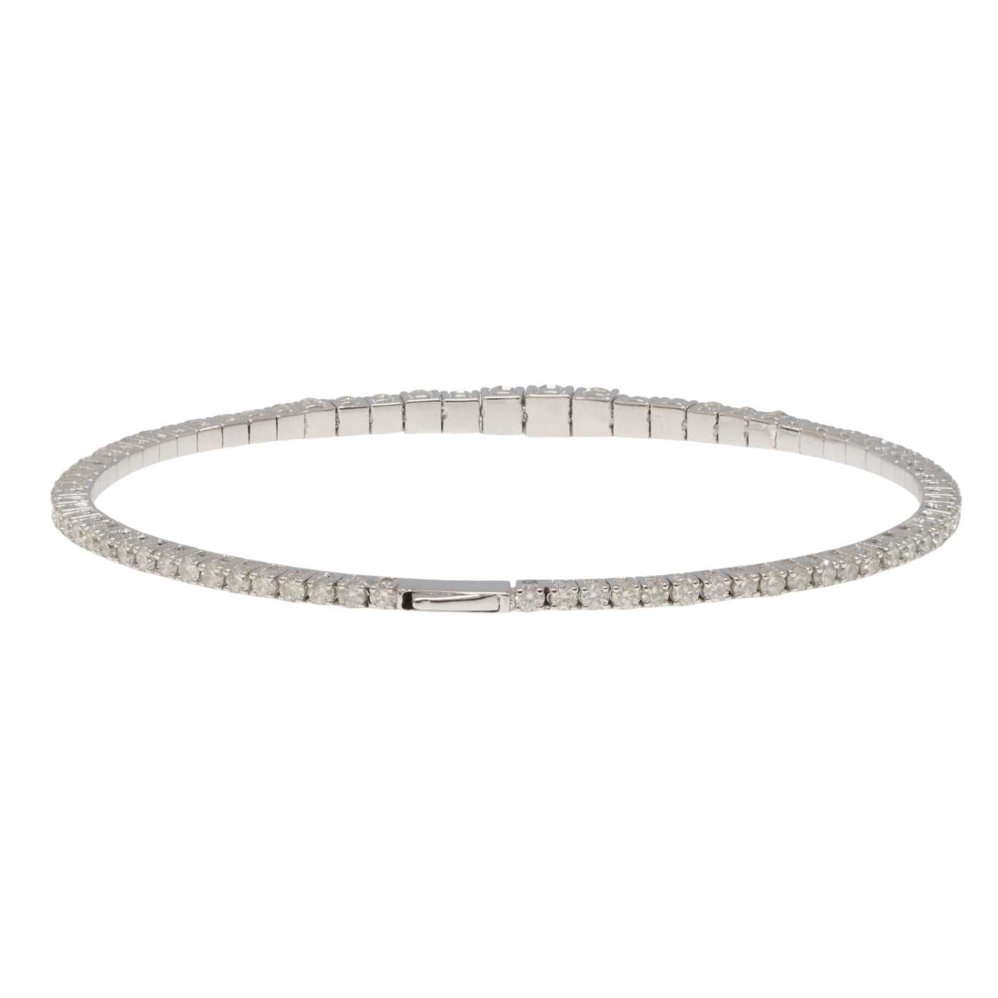 Graduating Natural Diamond Tennis bracelet in 18ct WG