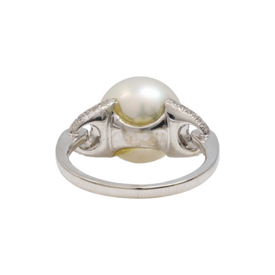 18ct WG South Sea Pearl and Diamond Ring