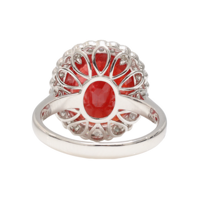 Platinum Ruby and Diamond Ring