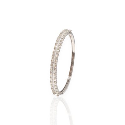 18ct White Gold Diamond Bangle