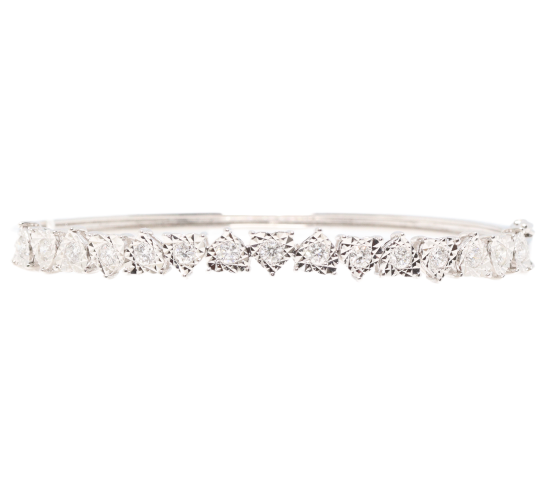 'Bridget' 18CT white gold diamond bangle