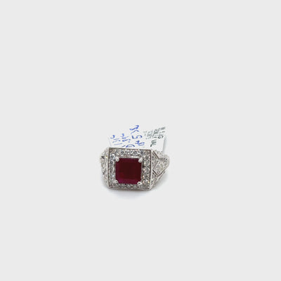 Ruby and Diamond Ring in 18ct WG