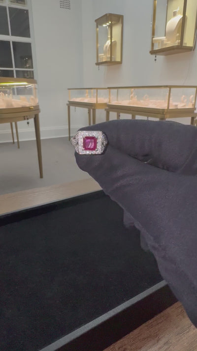 Ruby and Diamond Ring in 18ct WG