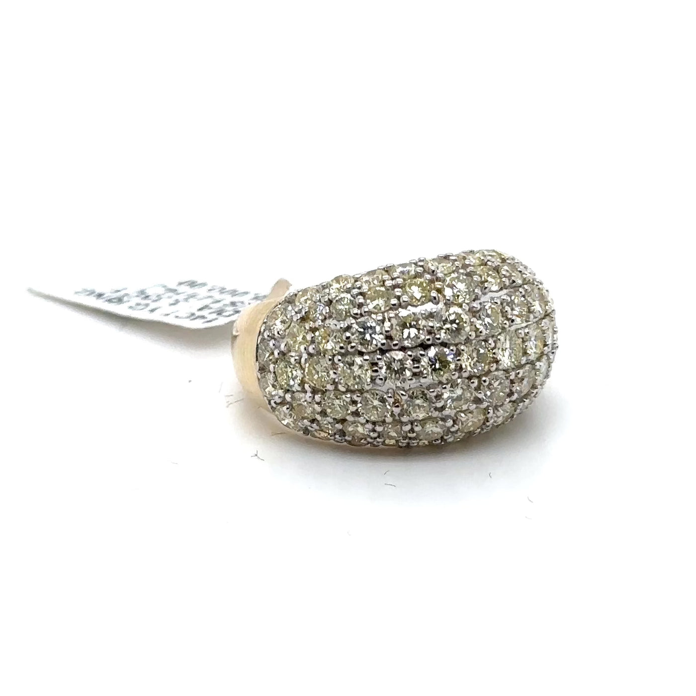 14ct YG Diamond Dome Ring
