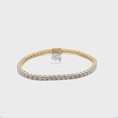 6.95ct Diamond Tennis bracelet in 18ct YG