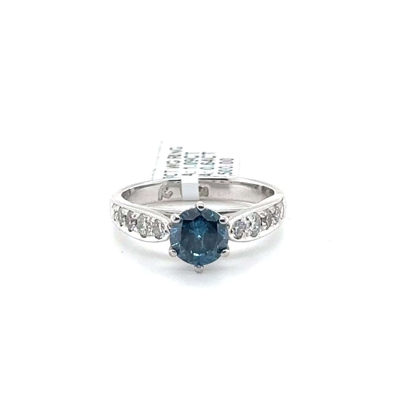 Blue Diamond Engagement Ring