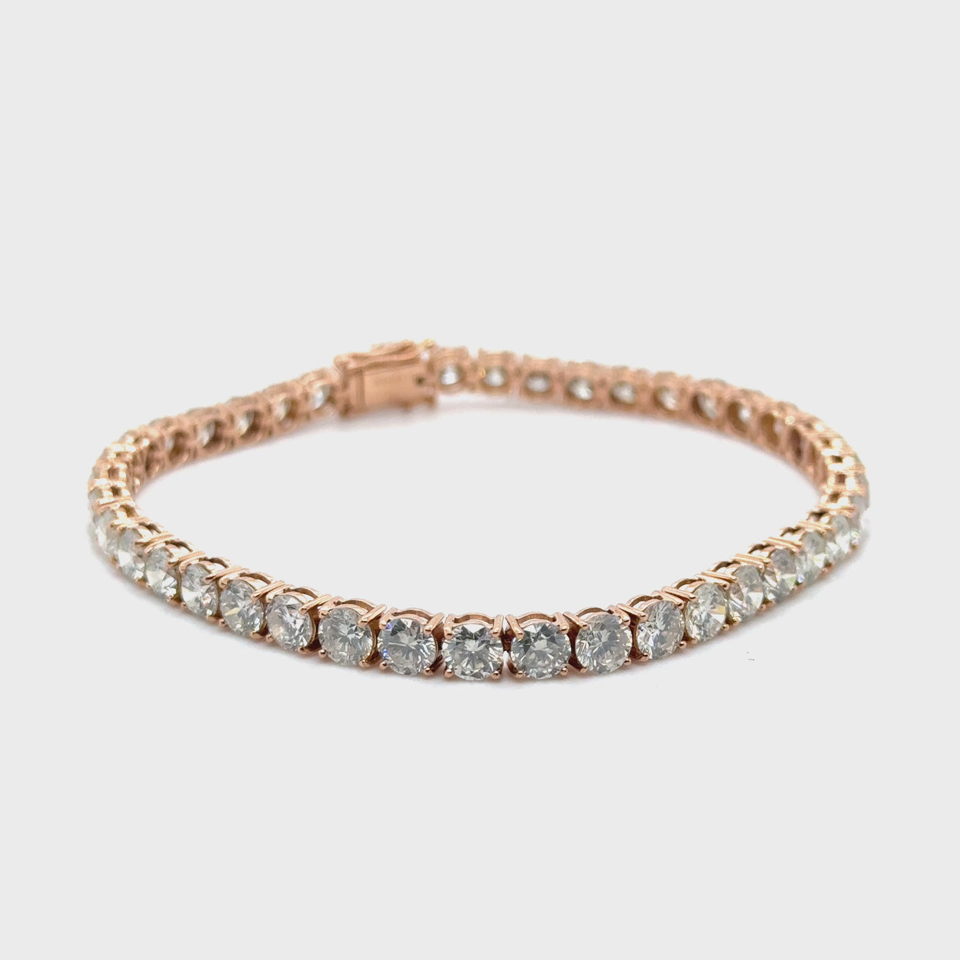 18ct Rose Gold Diamond Tennis Bracelet