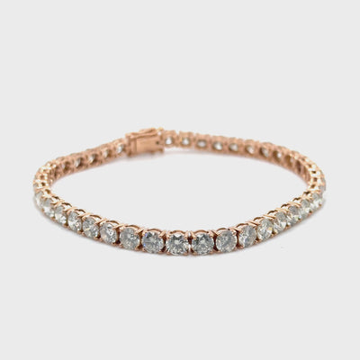 18ct Rose Gold Diamond Tennis Bracelet