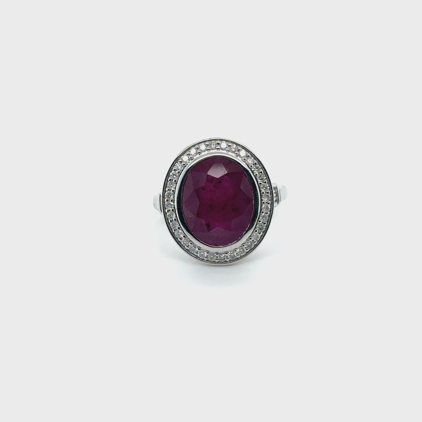 18ct white gold Ruby and Diamond Ring