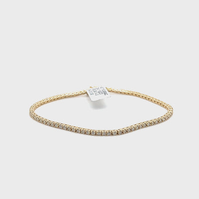 1.82ct YG Diamond Tennis bracelet bracelet in 14ct