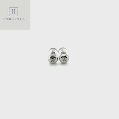 18CT White Gold Diamond Studs