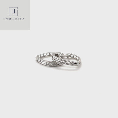 18CT White Gold Diamond Earrings