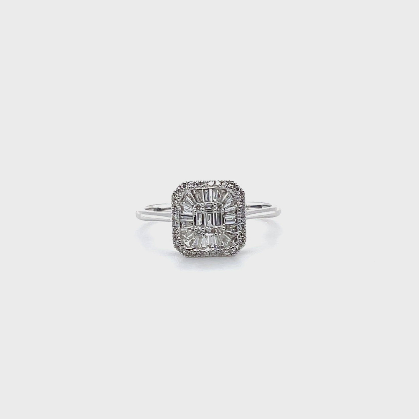 'katarina' 18ct white gold diamond cluster ring