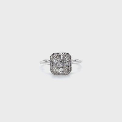 'katarina' 18ct white gold diamond cluster ring