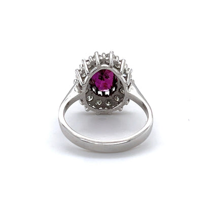 14CT White Gold Ruby and Diamond Ring