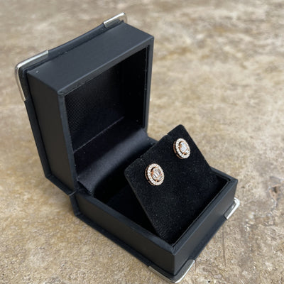 18CT Rose Gold Diamond Earring Studs