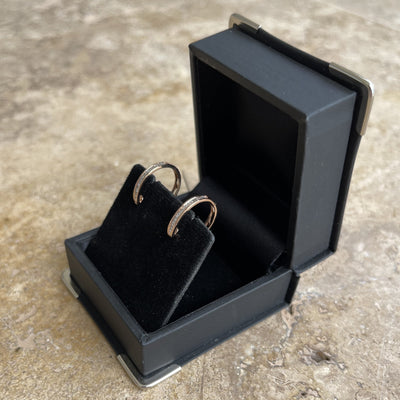 18CT Rose Gold Diamond Earrings