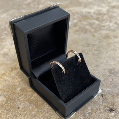 18CT Rose Gold Diamond Earrings