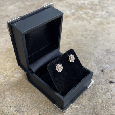 18CT Rose Gold Diamond Stud earrings
