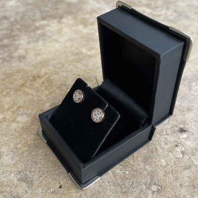 18CT Rose Gold Diamond Stud earrings
