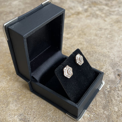 18CT Rose Gold Diamond Stud earrings