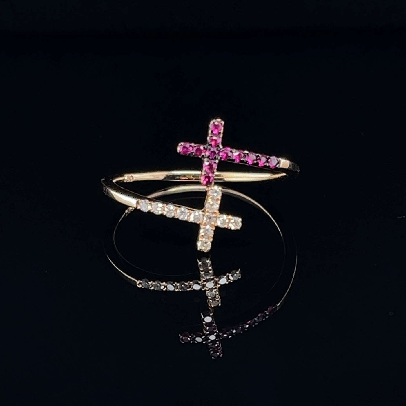 18CT Rose Gold Ruby and Diamond Ring
