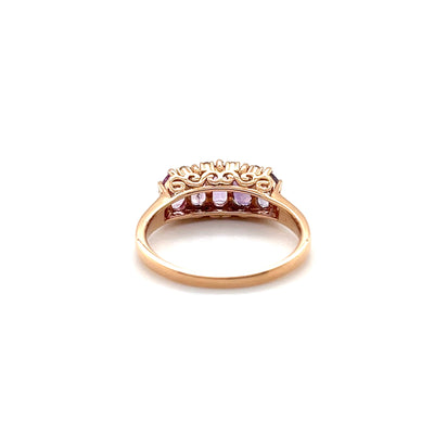 18CT Rose Gold (NO HEAT) Purple Coloured Sapphire Ring