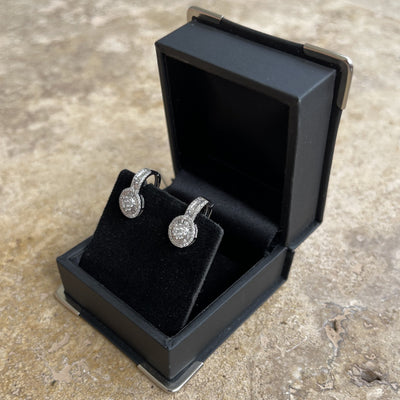 18CT White Gold Diamond Earrings