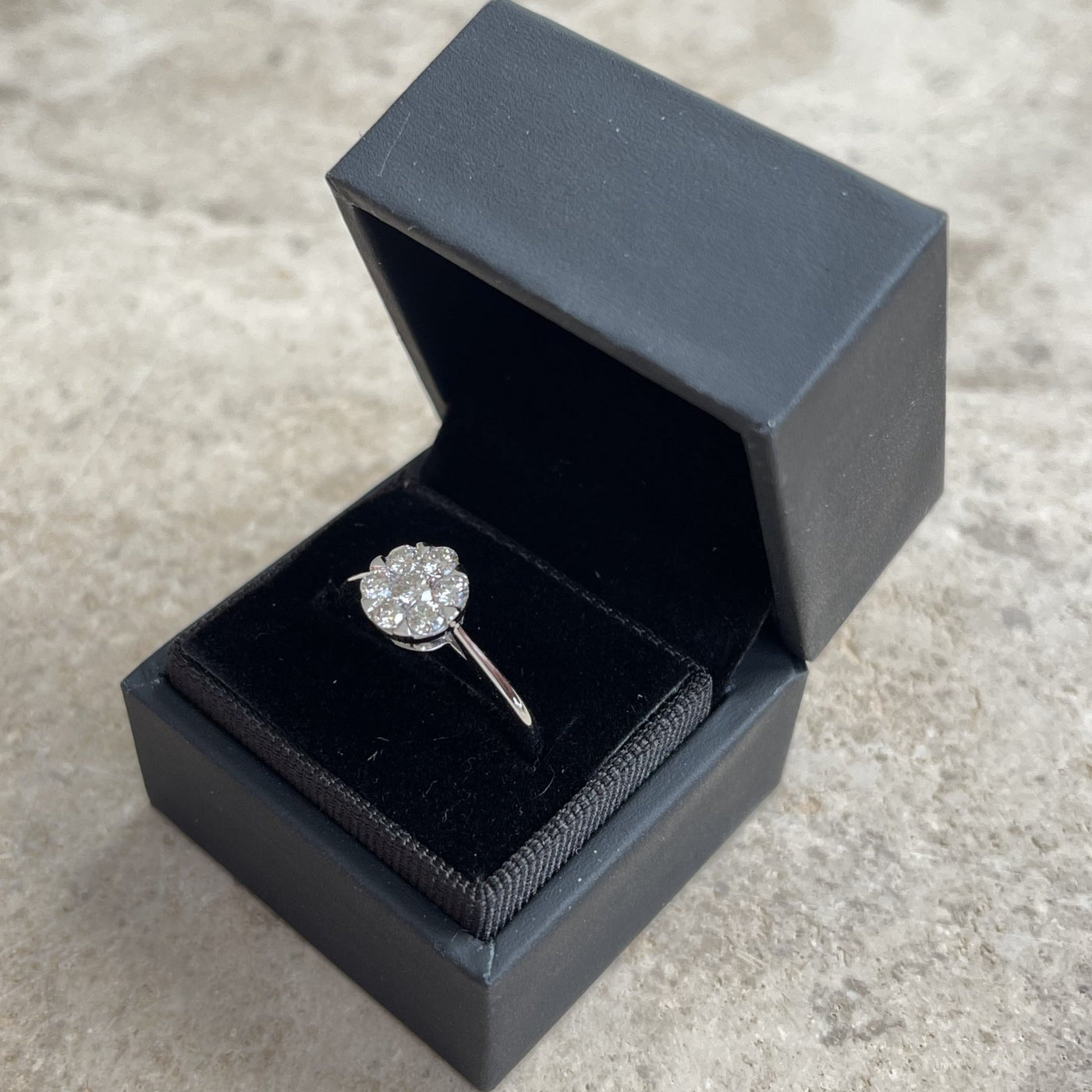 'Rose' 18CT White Gold Diamond Cluster Ring