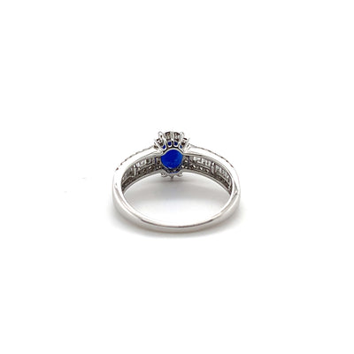 18CT White Gold Kyanite and Diamond Ring